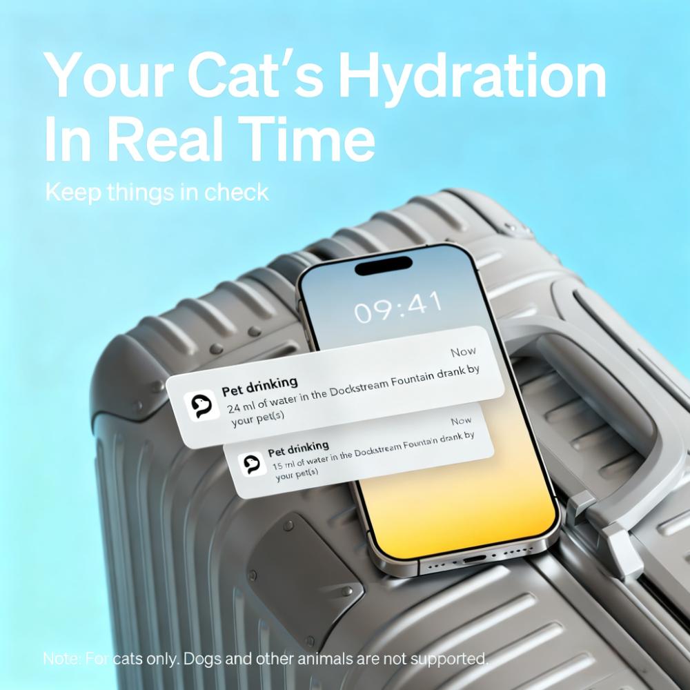 Automatic Cat Drinking Fountain, 2.5L Stainless Steel Bowl, App & Wi-Fi Enabled Smart Pet Fountain