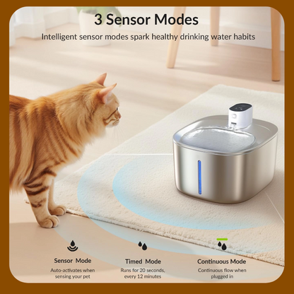 Best-Selling Wireless Smart Cat Fountain – Warm Water All Winter, Zero Cords, Just Comfort