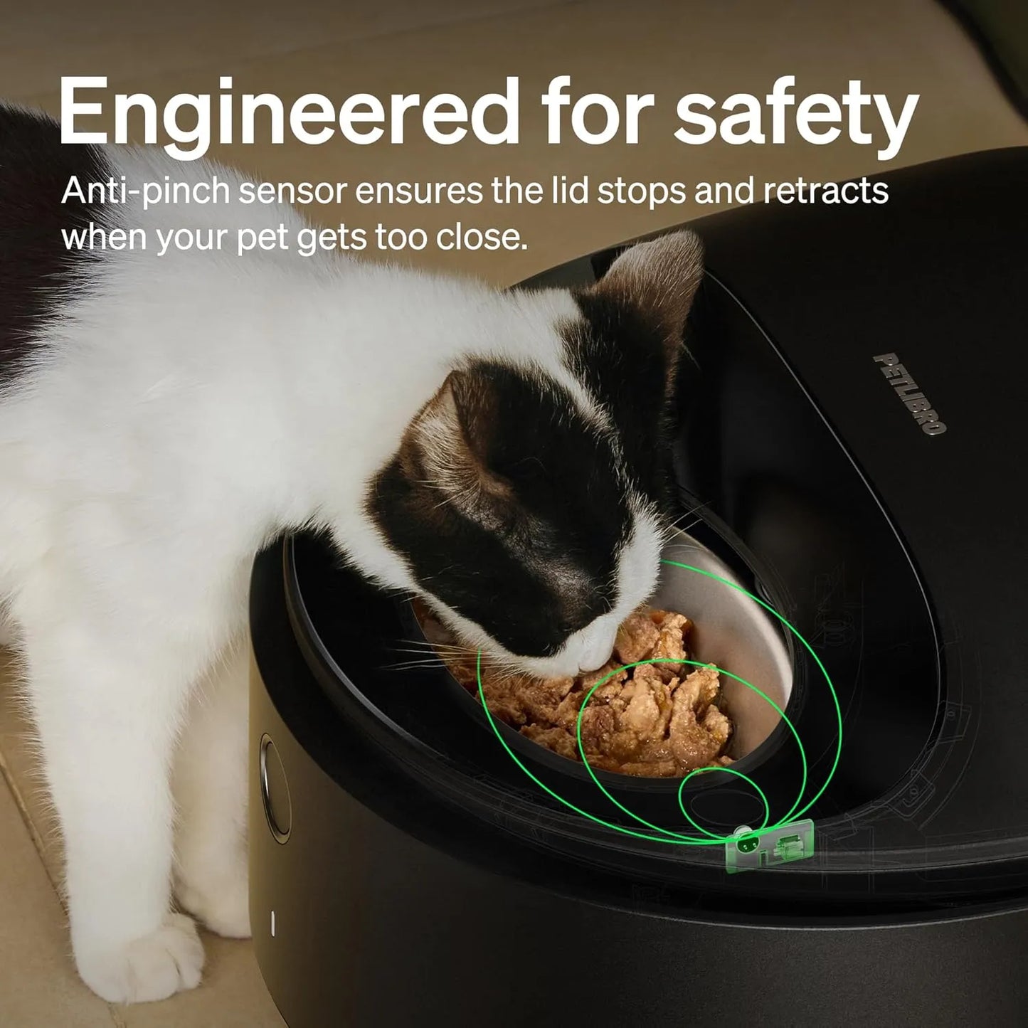 App-Controlled Wet Food Cat Feeder with Stainless Steel Bowl, Refrigerated 3-Day Meals, Semiconductor Cooling, Easy Cleaning